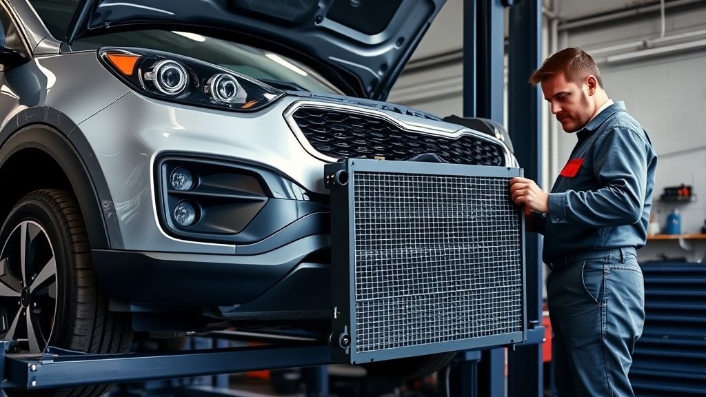 Замена радиатора Kia Sportage 3: инструкция своими руками