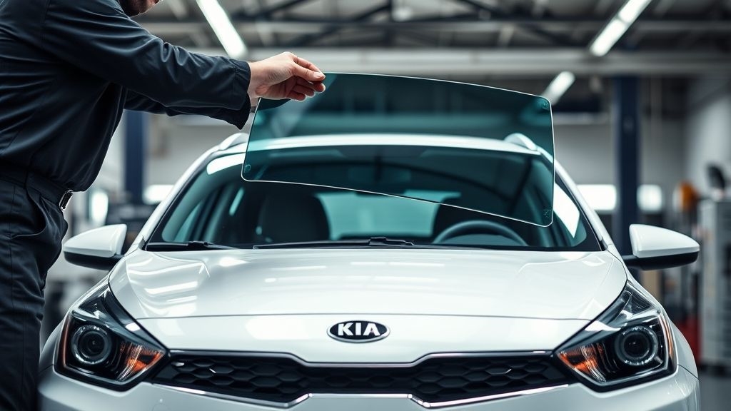 Замена лобового стекла Kia Rio: цена, выбор стекла, процесс замены